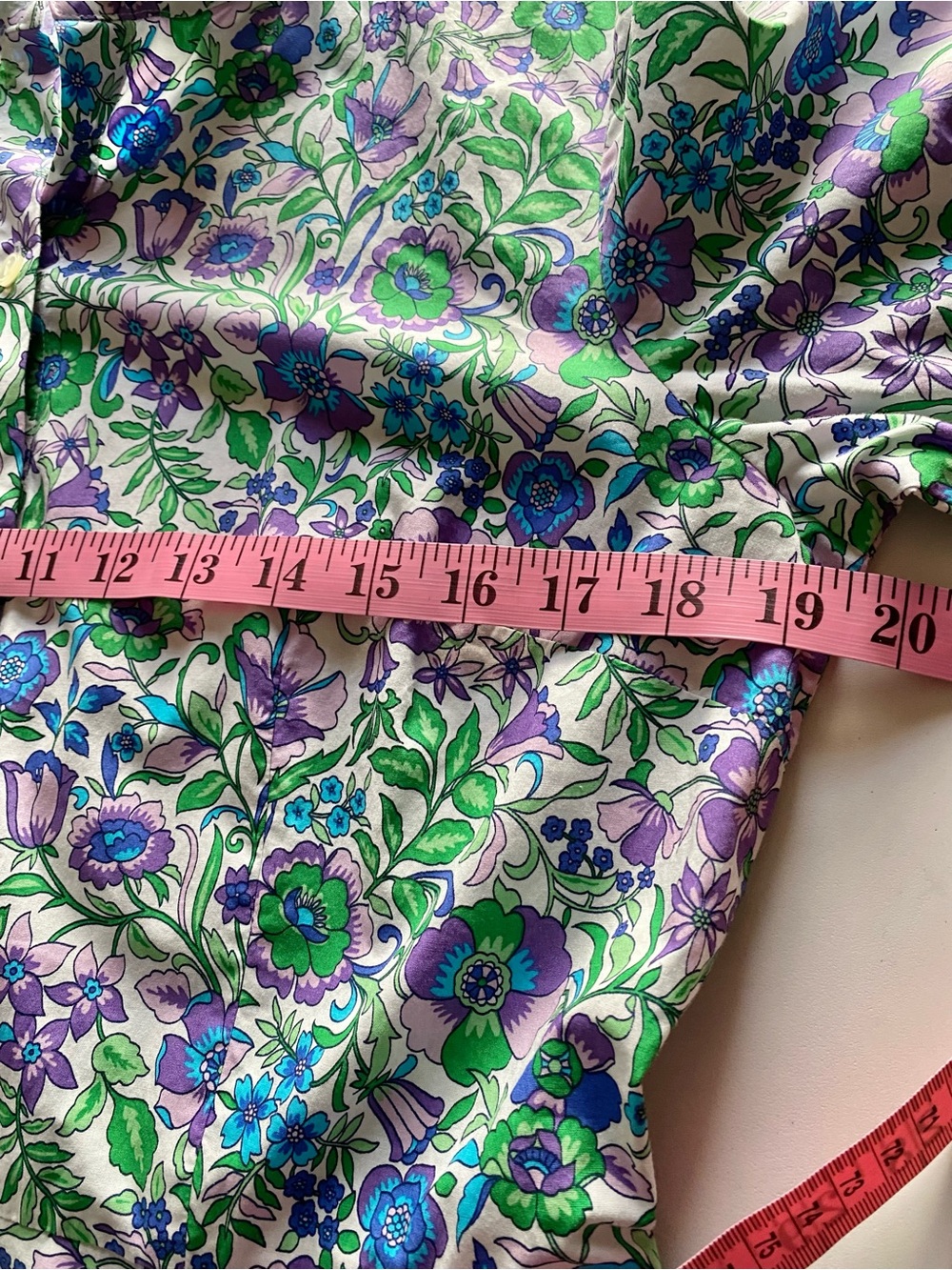Talbots Women Fit & Flare Poplin Spring Fleur Floral Midi Shirtdress Size 10 - Picture 10 of 12